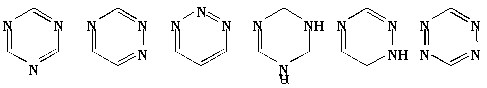 Triazines et tétrazines (TRI)